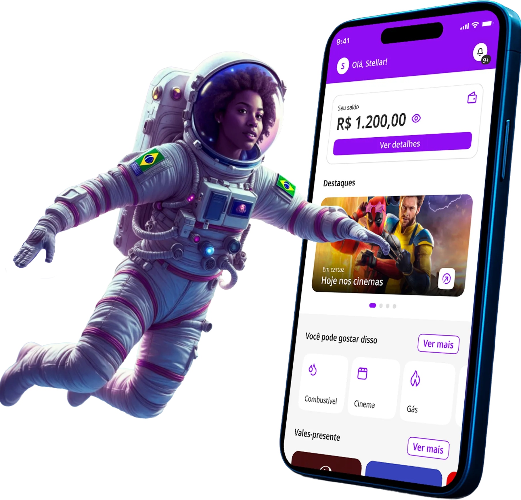 Mulher usando Super App